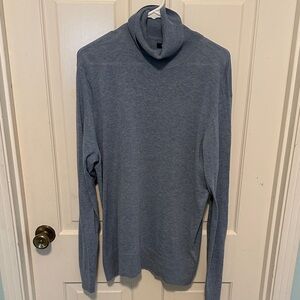 Women's Blue Turtleneck Sweater - Classic Lightweight Knit